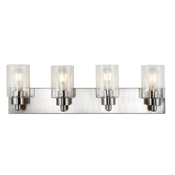 Irving Seeded Glass/Iron Modern Contemporary LED Vanity Light - JONATHAN Y